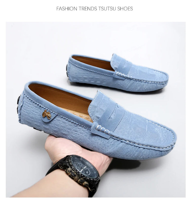 Scarpe Italiane Formali da Uomo, Mocassini in Pelle Fatti a Mano, Scarpe Casual da Guida, Slip-on di Lusso Comodi per Uomo