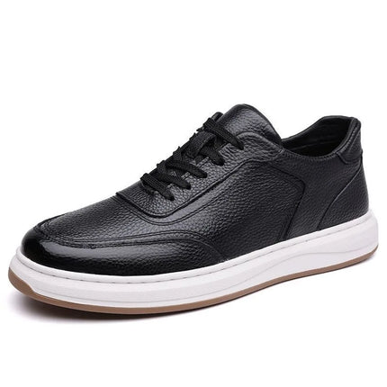 2026 New Men's Leather Shoes Casual Spring Autumn Fashionable Genuine Cowhide Slip-On Breathable Comfortable Anti-Slip Shoes