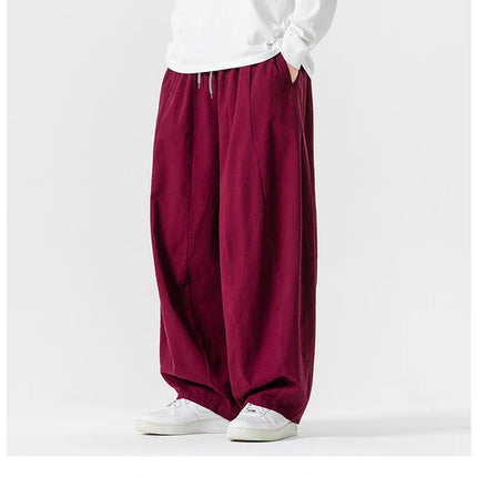 Pantaloni casual da uomo autunno stili giapponesi pantaloni lanterna da uomo caldi vintage larghi pantaloni da uomo oversize moda streetwear