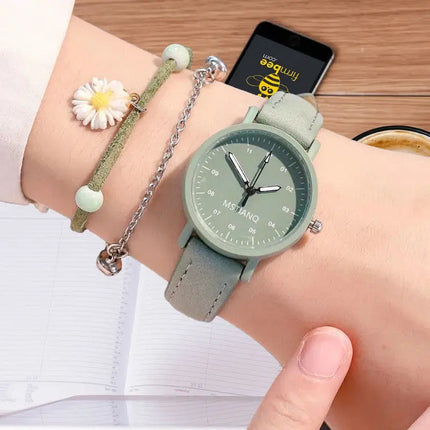 YIKAZE orologio da donna cinturino in pelle PU orologi al quarzo da donna orologio da polso da donna con quadrante rotondo impermeabile orologio da polso da donna platinumshop