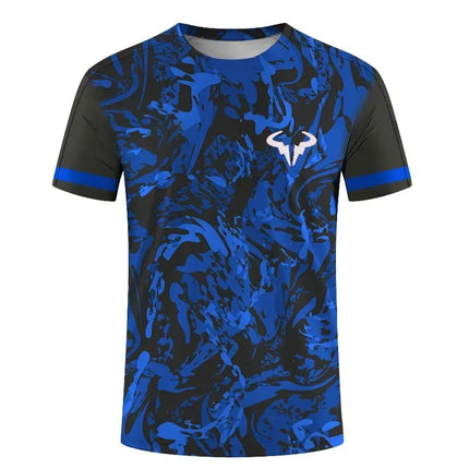 3D Printed Men's and Women's Outdoor Extreme Sports Short Sleeve Round Neck T-Shirt Badminton and Tennis Series