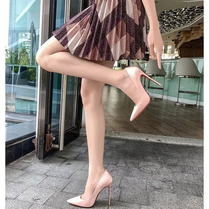 Tacchi Alti da Donna 2026 Nuova Tendenza Scarpe con Tacco a Spillo a Punta in Seta 12cm Sexy per Feste Matrimoni Scarpe di Lusso di Alta Qualità Firmate platinumshop