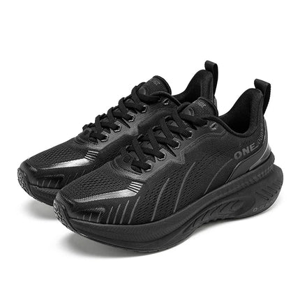 ONEMIX Black Men Basic Racing Road Running Shoes Summer Mesh traspirante scarpe sportive cuscino Durable Outdoor Sneakers Plus Size PlatiNum