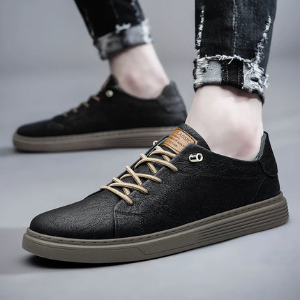 Italian Brand Black Genuine Leather Oxford Shoes UNISEX Casual Shoes Lace Up Flat Sneakers  Luxury Shoes for Men Big Size: 36-47