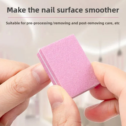 50pcs Lot Two-sided Mini Nail File Blocks Colorful Sponge Nail Buffer Block Nail Polishing Manicure Tools 100/180 Grit Wholesale 2026
