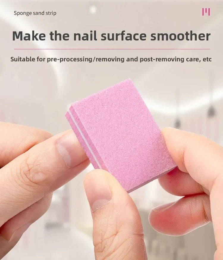 50pcs Lot Two-sided Mini Nail File Blocks Colorful Sponge Nail Buffer Block Nail Polishing Manicure Tools 100/180 Grit Wholesale 2026