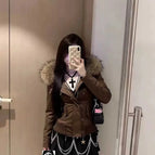 Brown fleece jacket