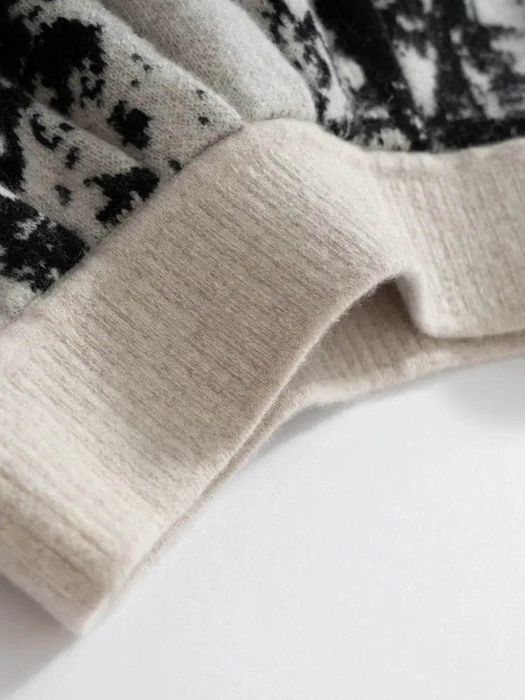 New 100% Pure Cashmere Half Skirt Women's Autumn Winter Mid-calf Knitted Full Skirt A-line High Waist Dress Retro Chinese Style PlatiNum