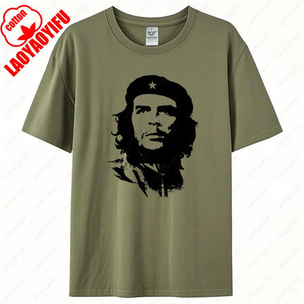 Che Guevara Shirt Rebel Cuban Shirt Guerrilla Revolution Casual Short Sleeve Men's High Quality Cotton T-Shirt