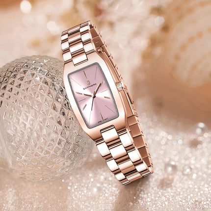 SAPPHEROLuxury Orologio da donna Cinturino in acciaio inossidabile Orologio impermeabile Quadrante ultrasottile Orologio da donna semplice alla moda Orologio accurato platinumshop