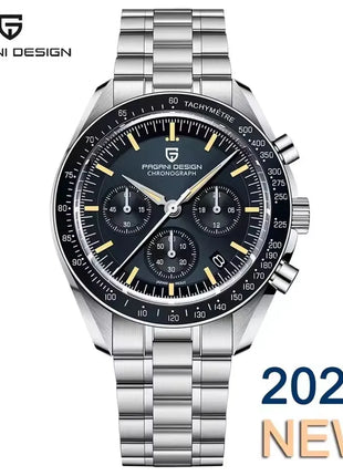 Nuovo Orologio da Uomo PAGANI DESIGN Moon 2026, Orologio al Quarzo di Lusso Dorato per Uomo, Cronografo Sportivo Impermeabile Luminoso con Vetro Zaffiro AR, Lunetta in Ceramica, Acciaio Inossidabile, Regalo per Uomo
