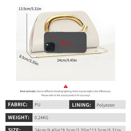 Gold Magnetic Closure Women Evening Bags Luxury Designer Handbag And Purse Party Banquet Chain Crossbody Bag Fashion ShoulderBag PlatiNum