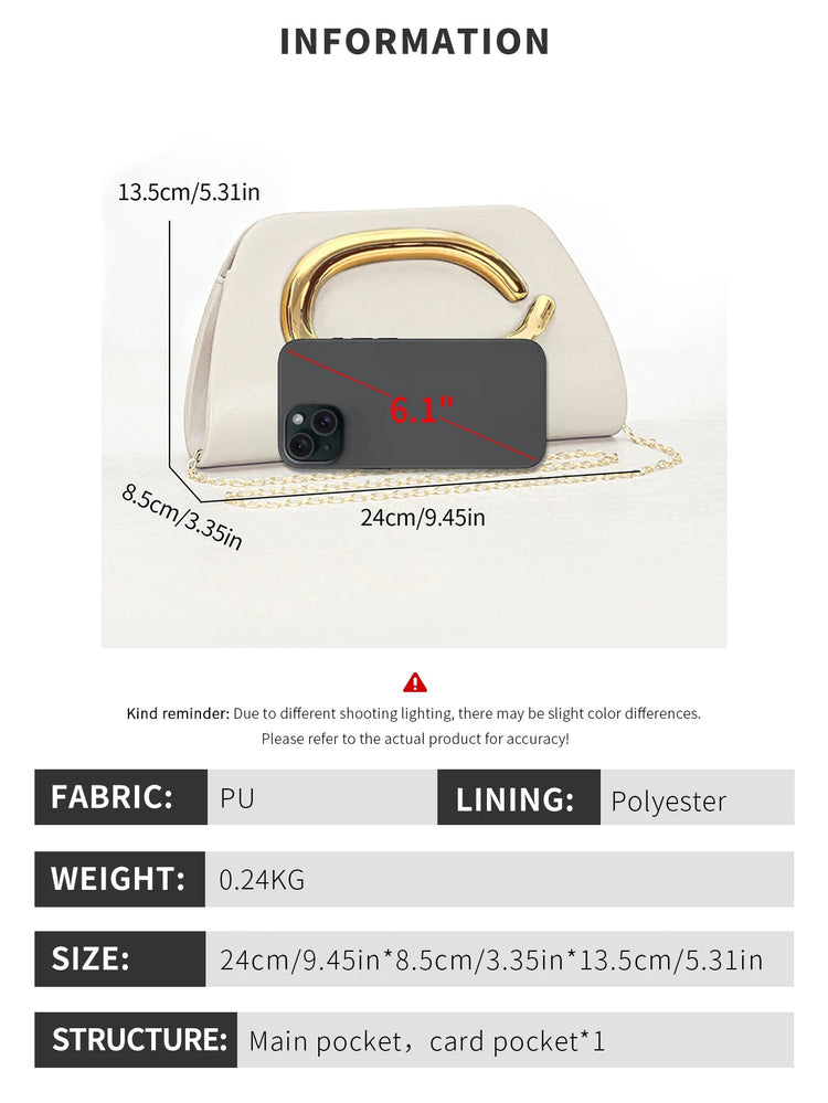 Gold Magnetic Closure Women Evening Bags Luxury Designer Handbag And Purse Party Banquet Chain Crossbody Bag Fashion ShoulderBag PlatiNum