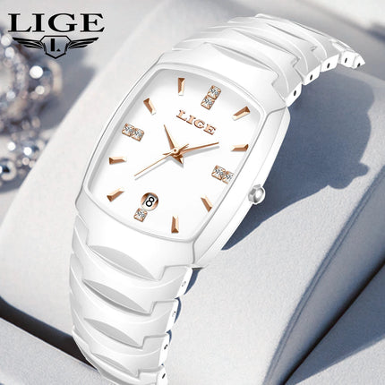 LIGE Orologio da Donna di Lusso alla Moda, Elegante e Semplice, in Acciaio Inossidabile, Casual, al Quarzo, con Calendario, Regalo Romantico per Signore, Novità platinumshop
