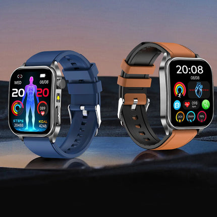 2025 Trattamento laser Tre Smartwatch alti 1.95 "Schermo curvo in zaffiro ECG + PPG Grasso nel sangue Acido urico Diagnosi salute Smartwatch platinumshop