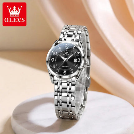 OLEVS 3666 Orologi da Donna Originali al Quarzo Impermeabili Luminosi Regalo per Donna Cronografo con Data Reloj Mujer platinumshop