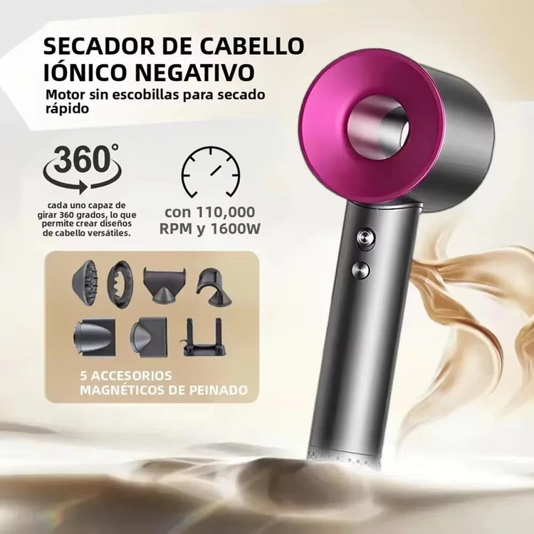 5 In 1 New Hair Dryer with Hot and Cold Air Functionality High Quality Lightweight Fast Drying Styling Tool for Smooth Hair 1600W