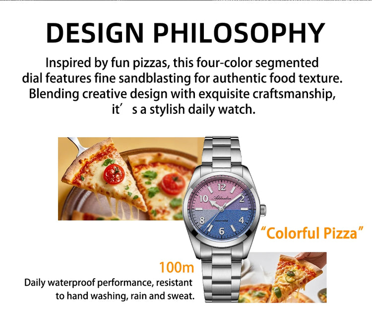 ADDIESDIVE Watch Men 2026 New 36mm Quartz Wristwatch AD2555 Sapphire 100m Waterproof BGW9 Luminous 316L Stainless Steel Watches
