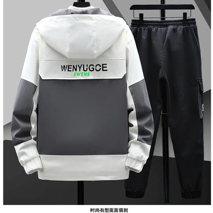 Winter Outfits Men Thick Warm Tracksuit Set Men Fashion Clothing SportswearJacket Pants 2 Piece Fleece Lined Sets