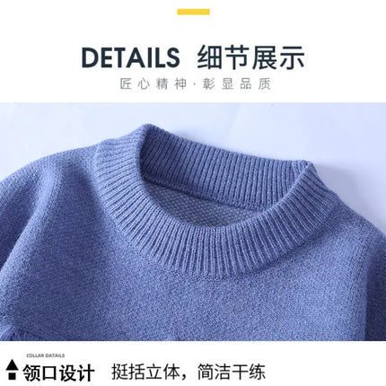 Edgy Star Fringe Knit Sweater – Distressed Lettering Crewneck for Men