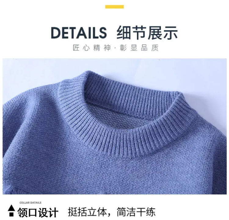 Edgy Star Fringe Knit Sweater – Distressed Lettering Crewneck for Men