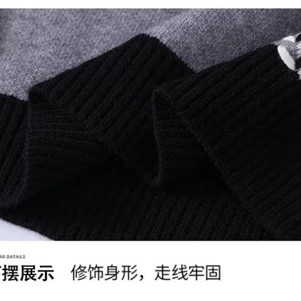 Sweaters men 2025 Winter Letter pattern thick sweater men Student youth sweaters autumn Men's wool pullovers full