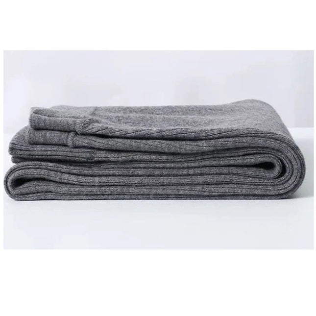 Women's Wool  Leggings Slim Pants High Waist  Autumn and Winter Cashmere Casual Knitted Pencil Pants Korean Thick Casual pants PlatiNum