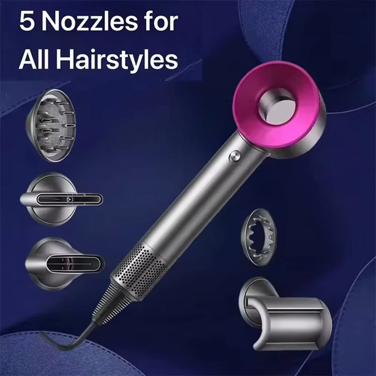 5 In 1 New Hair Dryer with Hot and Cold Air Functionality High Quality Lightweight Fast Drying Styling Tool for Smooth Hair 1600W