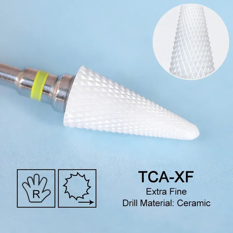 Pink Ceramic Carbide Nail Drill Bits Milling Cutter For Gel Polish Remover Electric Nail Machine Polishing Peeling File Home Salon Manicure Pedicure Accessories