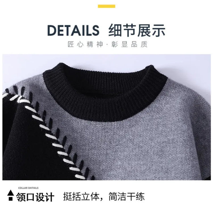 Winter Sweaters men Letter pattern thick sweater men Student youth sweaters autumn Men's wool pullovers full