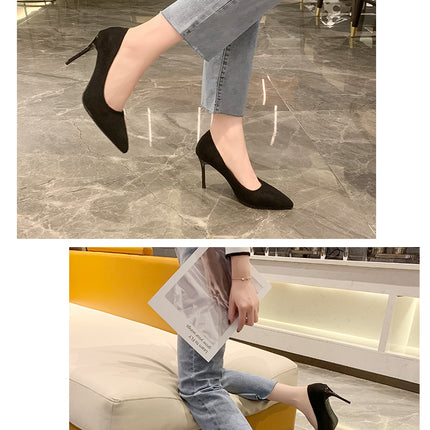 Donne Nuovi Sandali Con Tacco Medio Nero 6-8-10 cm A Punta Tacco Sottile Baotou Banchetto Scarpe Con Tacco Alto Scarpe Da Donna Tacones Mujer