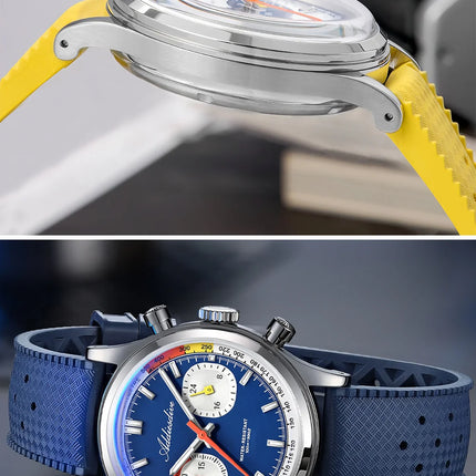 ADDIESDIVE HOT 38mm Men's Watch AD2549 BGW9 Super Luminous Fluorocarbon Rubber 10Bar Waterproof 0S21 Chronograph Quartz Watches