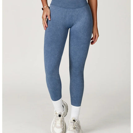 Yoga Pants Impact Leggings Women Seamless Sports Yoga Pant High Waist Ribbed Gym Clothes Fitness Workout Wear Scrunch Bum Tights PlatiNum
