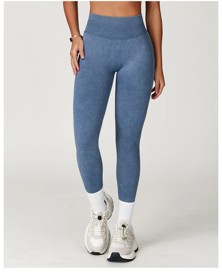 Yoga Pants Impact Leggings Women Seamless Sports Yoga Pant High Waist Ribbed Gym Clothes Fitness Workout Wear Scrunch Bum Tights PlatiNum