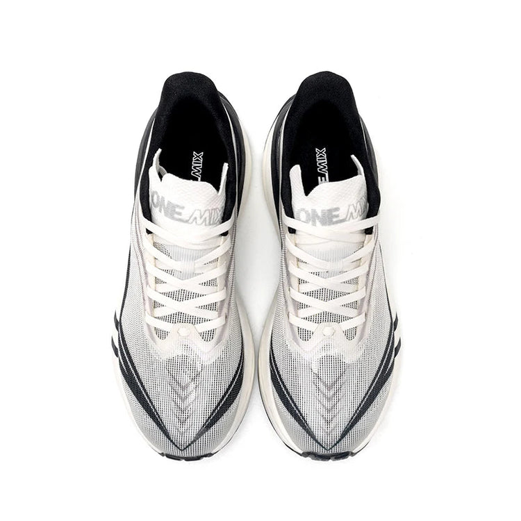 ONEMIX YUE SHUANG Scarpe da corsa estive da uomo Design leggero Asciugatura rapida Maratona Supporto per l'assorbimento degli urti Sneakers da uomo PlatiNum