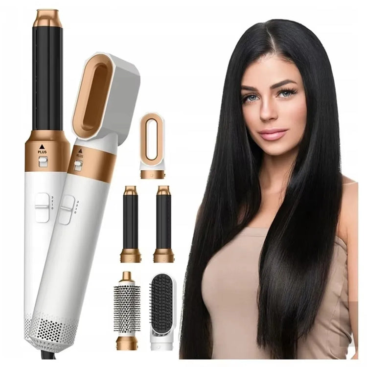 Fast Shipping 5-In-1 Hair Dryer Styling Set Professional Home Styling Tools Curling Iron Hot Air Comb Straightener Multifunctional Hair Salon