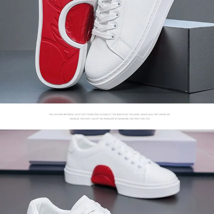 Fashion Men's Sneakers High Quality Leather Casual Shoes Luxury Business Office Shoes Trendy Skateboard Shoes Zapatillas Hombre