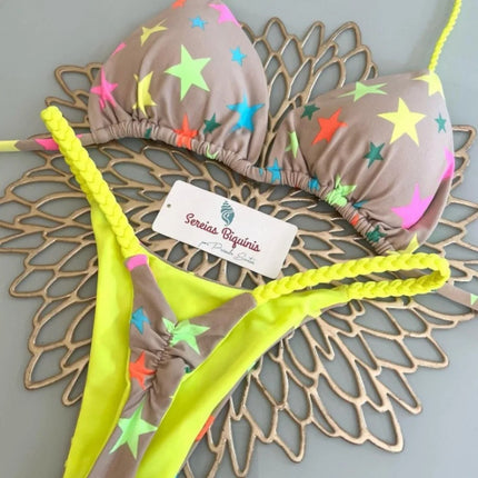 Nuovo Sexy Bikini da Donna per Vacanze al Mare, Set Due Pezzi PlatiNum