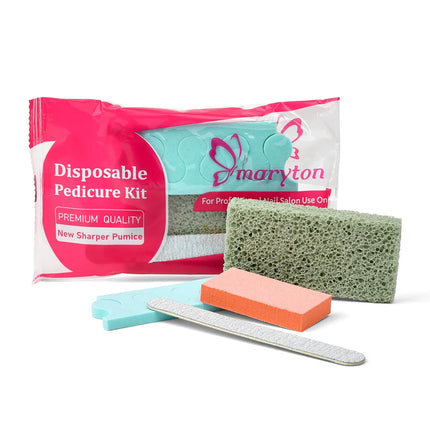 400 Sets/Case Disposable New Sharper Pumice Pedicure Kits Manicue Tools Sand File Buffer Sponge Block 4 In 1 Nail Sets