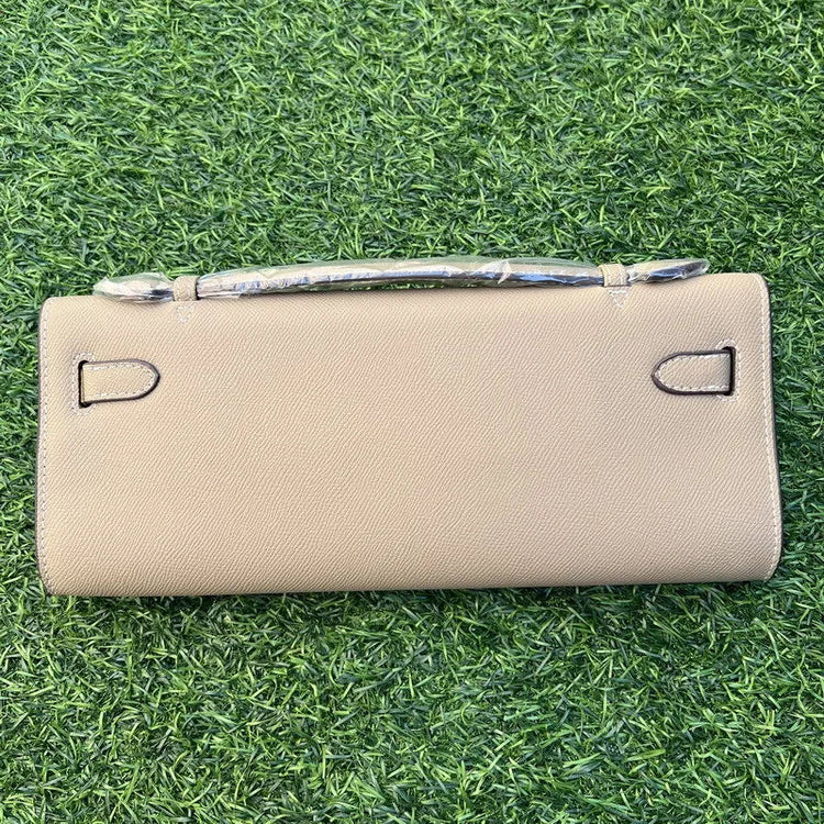 New Ladies Wide Shoulder Strap Large Capacity Bag Niche Luxury Designer Shoulder Crossbody  Head Layer Cowhide Leather PlatiNum