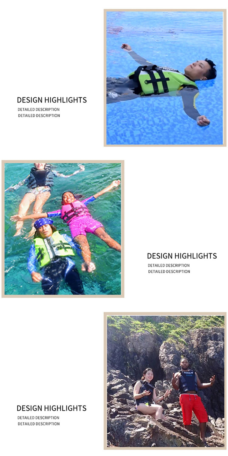 Giubbotto di salvataggio in neoprene per bambini, grande giubbotto di galleggiamento, sport acquatici, pesca, rafting, surf, canottaggio, sicurezza alla vela, estate
