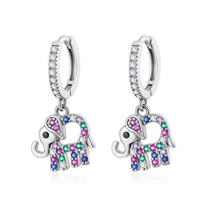 2025 Orecchini a cerchio in cristallo per le donne Orecchini gioielli Farfalla rosa Bule Moon Star Orecchini originali in argento sterling 925 platinumshop