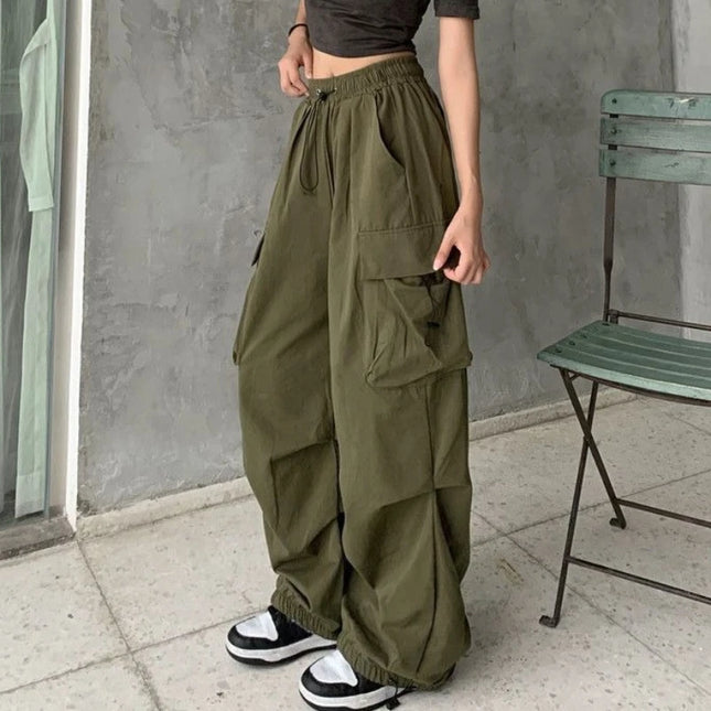 Retro Cargo Pants Women's Fashion Streetwear High Waist Slim Casual Sports Pants Harajuku Sweatpants Women's Clothing Pants Mujer