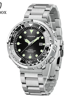 FOXBOX Top Brand Fashion Diver Watch Men 50ATM Waterproof Date Clock orologi sportivi orologio da polso al quarzo da uomo Relogio Masculino
