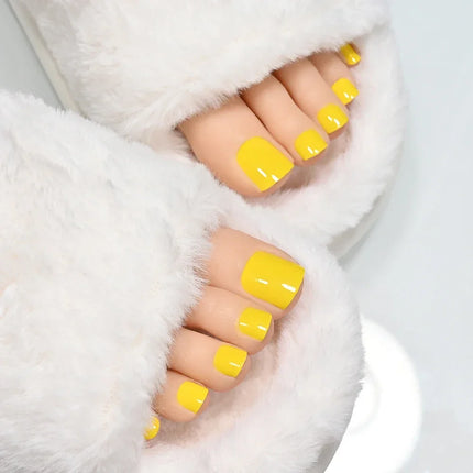 22Tips Red Christmas Baking Free Toenail Sticker Glossy Solid Color Self-adhesive Toe Nail Strips Festival Full Cover Foot Wraps2028