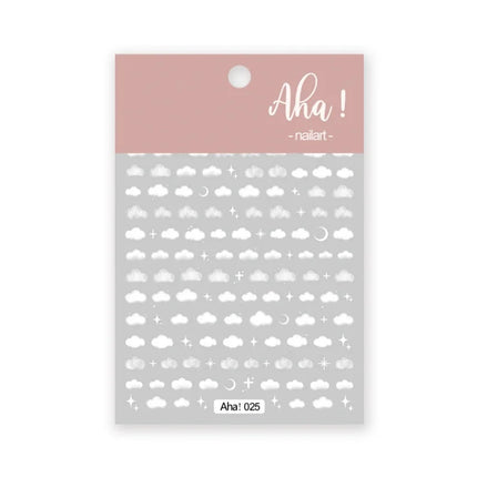 1 cute white cloud nail sticker ultra-thin nail art sticker self-adhesive paper/cloud nail sticker DIY