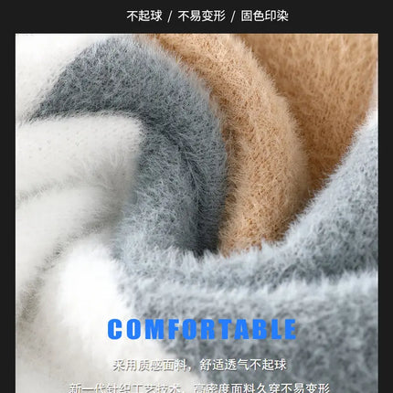 Sweaters men 2025 Winter Letter pattern thick sweater men Student youth sweaters autumn Men's wool pullovers full size S-3XL