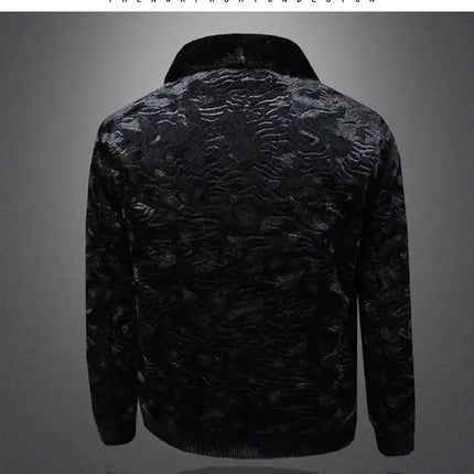 Winter Men Gold Mink Fur Thickened Sheepskin Water-Repellent One-Piece Collar Coat Mens Wool Trench Coat Manteau Homme Hiver