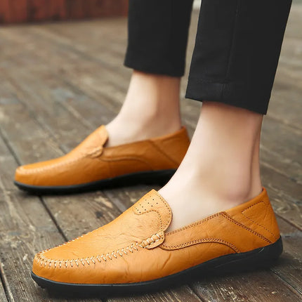 Scarpe Casual in Pelle da Uomo, Sneakers Estive di Lusso in Vera Pelle, Mocassini Italiani Traspiranti Slip-on