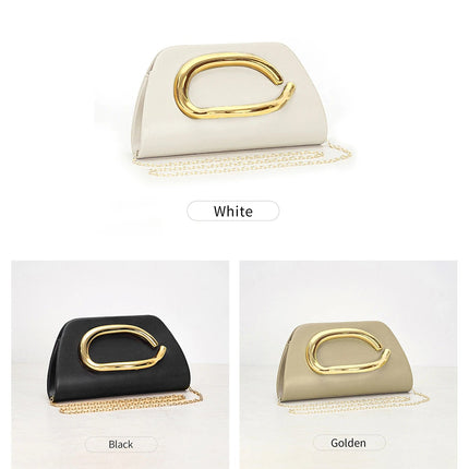 Gold Magnetic Closure Women Evening Bags Luxury Designer Handbag And Purse Party Banquet Chain Crossbody Bag Fashion ShoulderBag PlatiNum